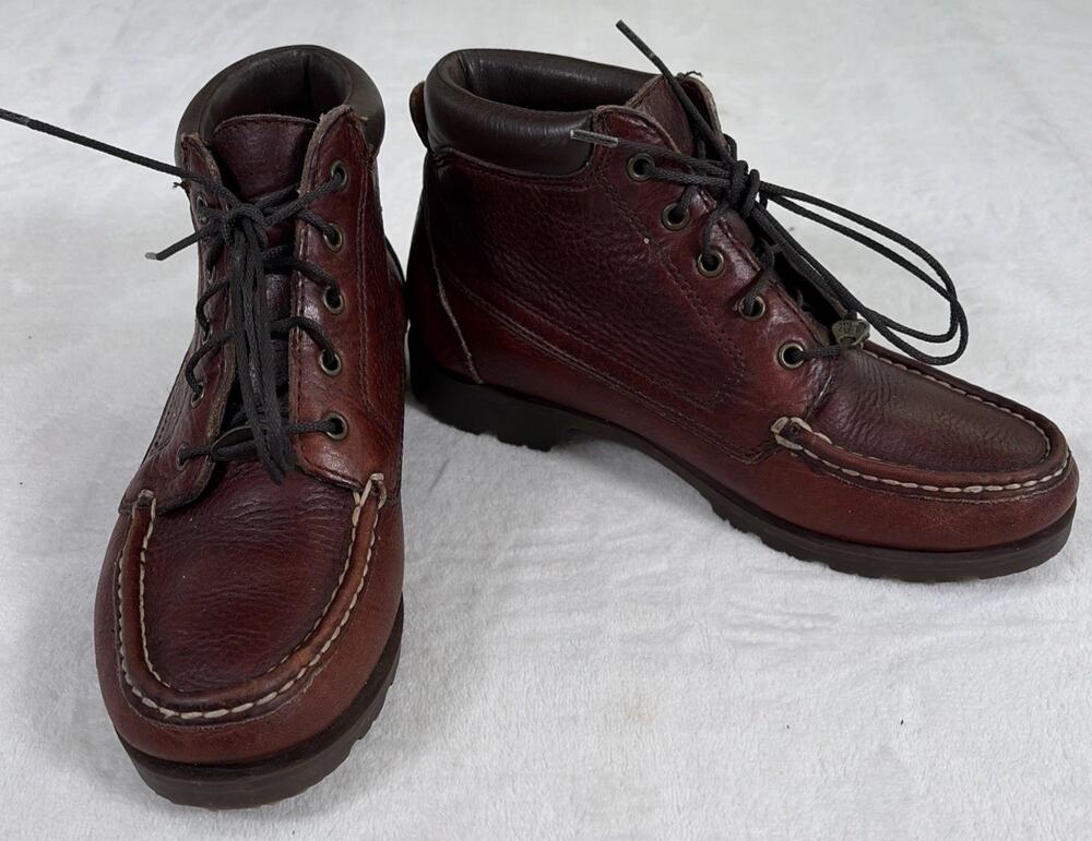Timberland Women’s Leather Boots Vintage Size 7 #56644 Lace Up Benefits Charity